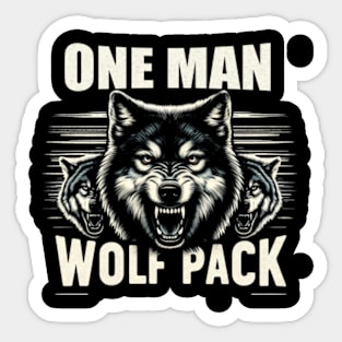 "Lone Howler Chronicles: One Man Wolf Pack T-Shirt Sticker